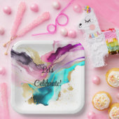 大理石抽象芸術プレート ペーパープレート (パーティー)