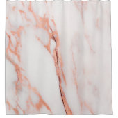 大理石抽象芸術ホワイトサンゴバラ金ゴールド銅 シャワーカーテン (正面)