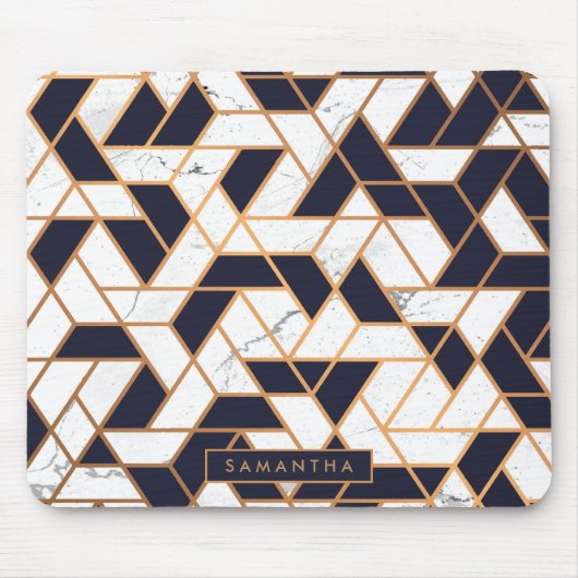 大理石抽象芸術モザイク マウスパッド (正面)