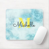 大理石抽象芸術モノグラム マウスパッド (マウス)