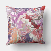 大理石抽象芸術レッド装飾用クッション-モダン液体 クッション (裏面)