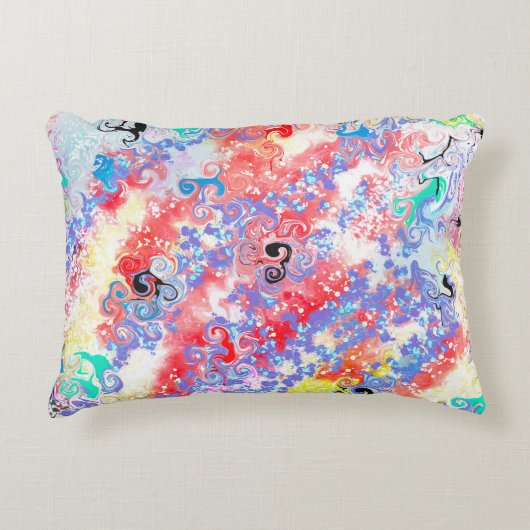 大理石抽象芸術両面2デザイン花母 アクセントクッション (正面)