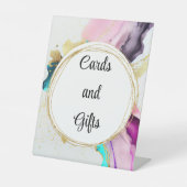 大理石抽象芸術標識 台座サイン (正面)