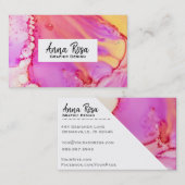 *~*大理石抽象芸術水オーガニック色 名刺 (正面/裏面)