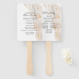 大理石抽象芸術結婚式 プログラムファン ハンドファン