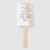 大理石抽象芸術結婚式 プログラムファン ハンドファン (裏面)