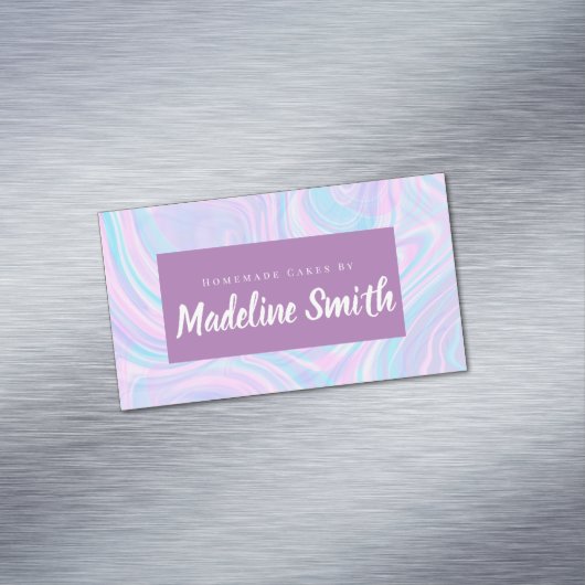 大理石抽象芸術自家製ケーキベーカリー マグネット名刺 (インサイチュ)