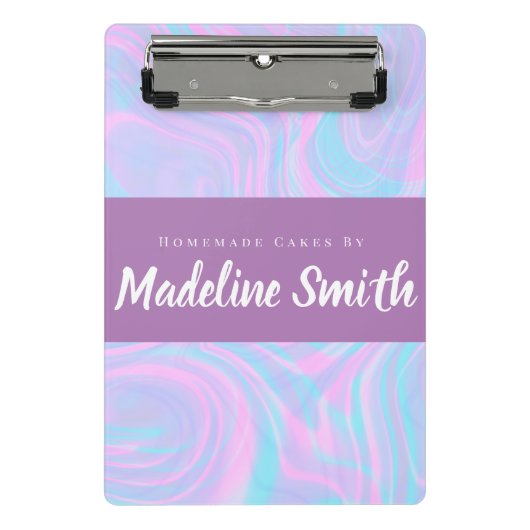 大理石抽象芸術自家製ケーキベーカリー ミニクリップボード (正面)