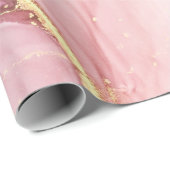 大理石抽象芸術薄紫金ゴールド包装紙 ラッピングペーパー (ロールコーナー)