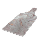 大理石抽象芸術薄紫銀裁断板 カッティングボード (角)