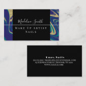 大理石抽象芸術酸メイクアップアーティスト 名刺 (正面/裏面)