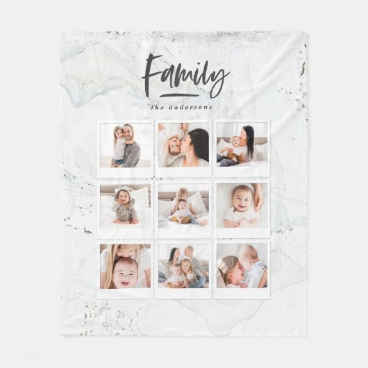 大理石数々の製の写真撮影プリント フリースブランケット (正面)