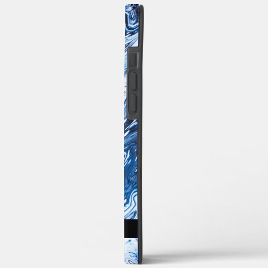 大理石旋回ネービーブルーパーソナライズされた Case-Mate iPhoneケース (裏面 / 左)