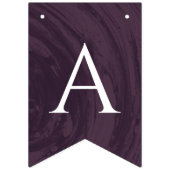 大理石模様のエンゲージメントパーティー用バンティングバナー（紫） バンティングフラッグ (第3の旗)