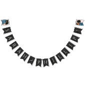 大理石模様のエンゲージメントパーティー バunting バナー - ブラック (全)