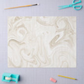 大理石模様のオフホワイトトーン エレガントなウェディング 薄葉紙 (クラフト)