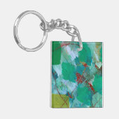 大理石模様のキーケース キーホルダー (正面左)