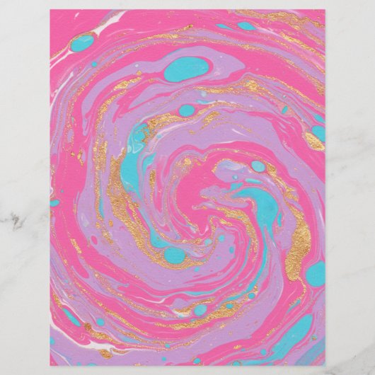 大理石模様のスクラップブック用紙 (裏面)