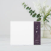 大理石模様の便箋　パープル 招待状 (スタンド正面)