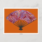 大理石模様の扇子 ポストカード (正面)