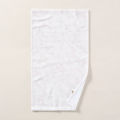 大理石模様をつけられたばら色及び金ゴールドの教養があるモノグラムの バスタオルセット (ハンドタオル)