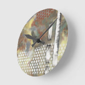大理石模様をつけられたピクセルII ラウンド壁時計 (傾斜)