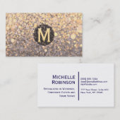 大理石模様をつけられたモノグラム 名刺 (正面/裏面)