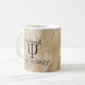 大理石模様をつけられた学校心理学のコーヒー・マグ コーヒーマグカップ (正面左)