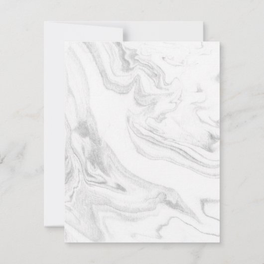 大理石模様をつけられた朝食 招待状 (裏面)