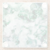 大理石模様をつけられた水晶質 ガラスコースター (裏面)