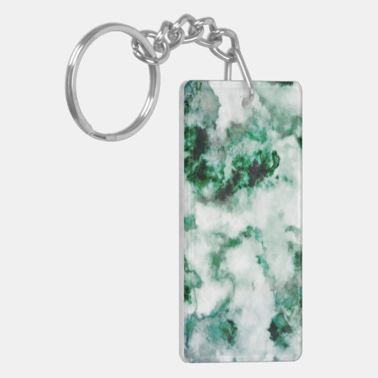 大理石模様をつけられた水晶質 キーホルダー (正面左)