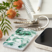 大理石模様をつけられた水晶質 キーホルダー (正面右)