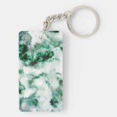 大理石模様をつけられた水晶質 キーホルダー (裏面)