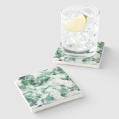 大理石模様をつけられた水晶質 ストーンコースター (横)