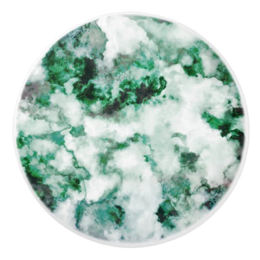 大理石模様をつけられた水晶質 セラミックノブ (正面)