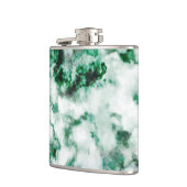 大理石模様をつけられた水晶質 フラスク (左)