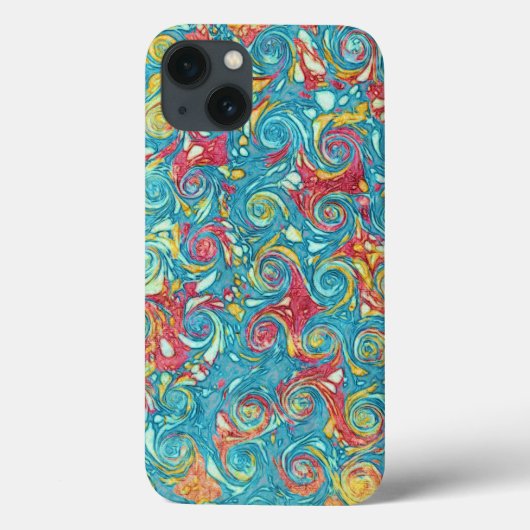 大理石模様をつけられた渦巻 Case-Mate iPhoneケース (裏面)