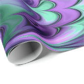 大理石模様をつけられた虹の紫色および水 ラッピングペーパー (ロールコーナー)