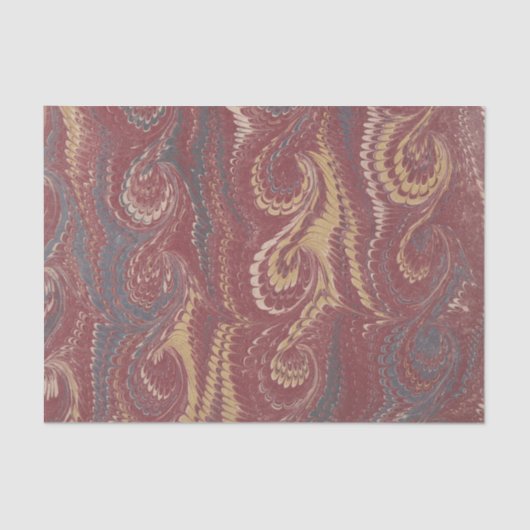 大理石模様をつけられた見返し 薄葉紙 (正面)