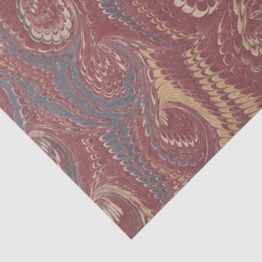 大理石模様をつけられた見返し 薄葉紙 (詳細)