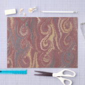 大理石模様をつけられた見返し 薄葉紙 (クラフト)