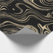 大理石模様をつけられた金ゴールドのギフト用包装紙 ラッピングペーパー (角)