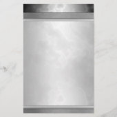 大理石模様をつけられた黒い静止した5.5" x 8.5" 便箋 (正面)