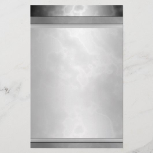 大理石模様をつけられた黒い静止した5.5" x 8.5" 便箋 (正面)