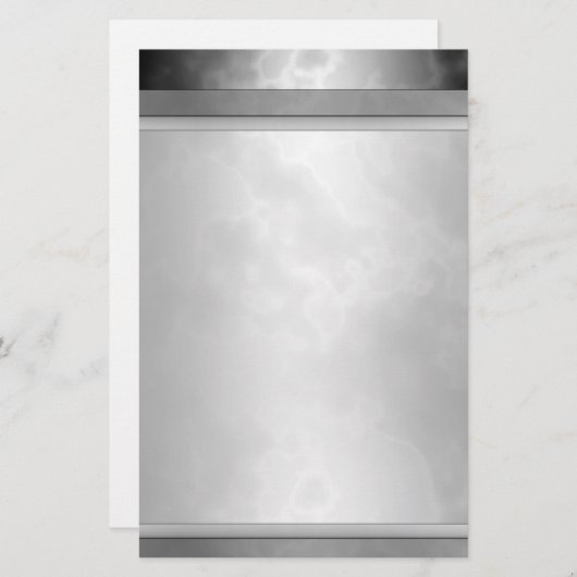 大理石模様をつけられた黒い静止した5.5" x 8.5" 便箋 (正面/裏面)