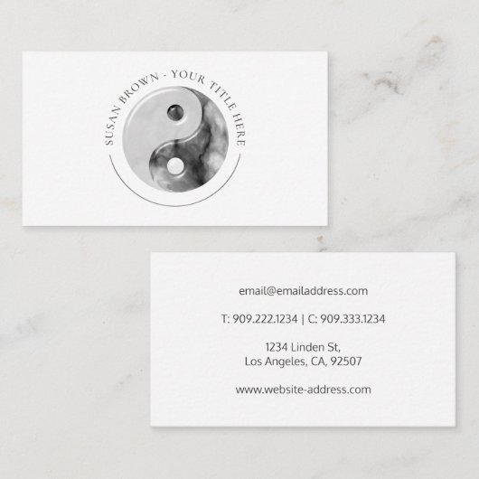 大理石模様陰陽名刺 名刺 (正面/裏面)