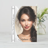 大理石氷のページェントサッシュ署名カード 招待状 (スタンド正面)