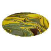 大理石波イエローデジタル紙-55448 カッティングボード (角)