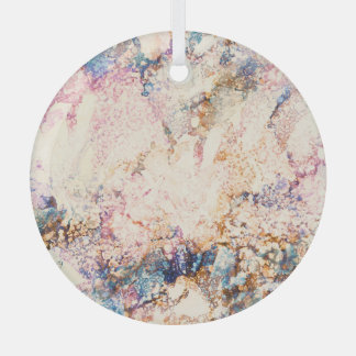 大理石流体抽象芸術パターン ガラスオーナメント