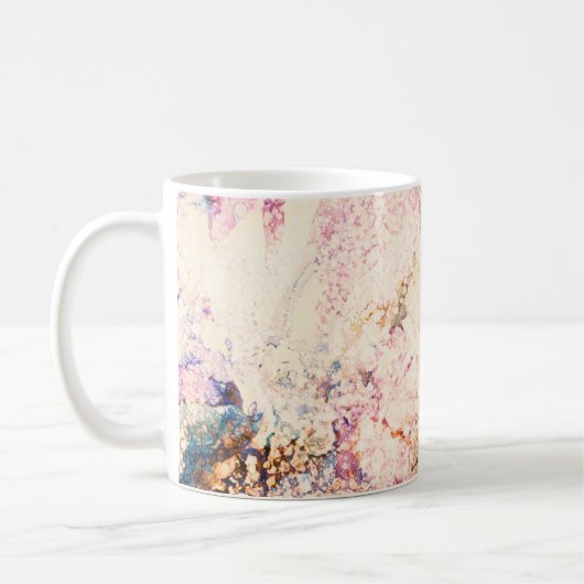 大理石流体抽象芸術パターン コーヒーマグカップ (左)